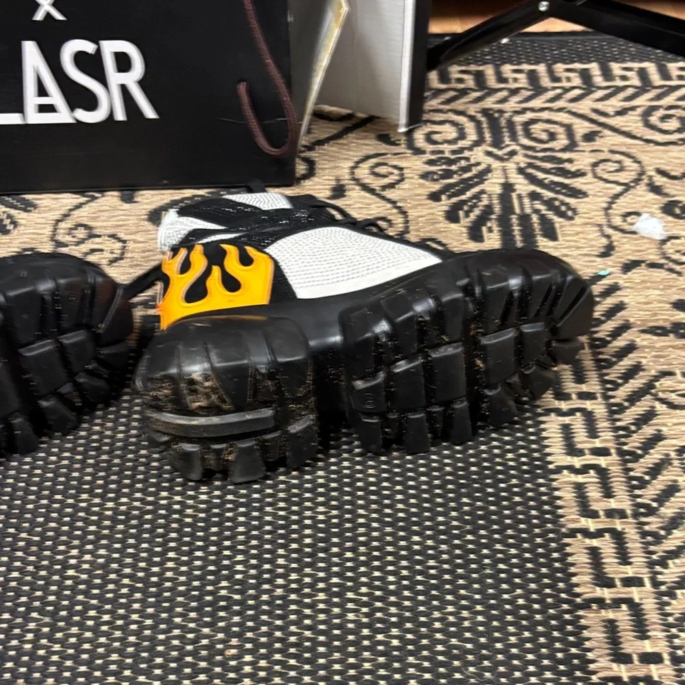 Anthony Wang x LASR Black and White High-Top Sneakers women’s 7.5 - Picture 8 of 13